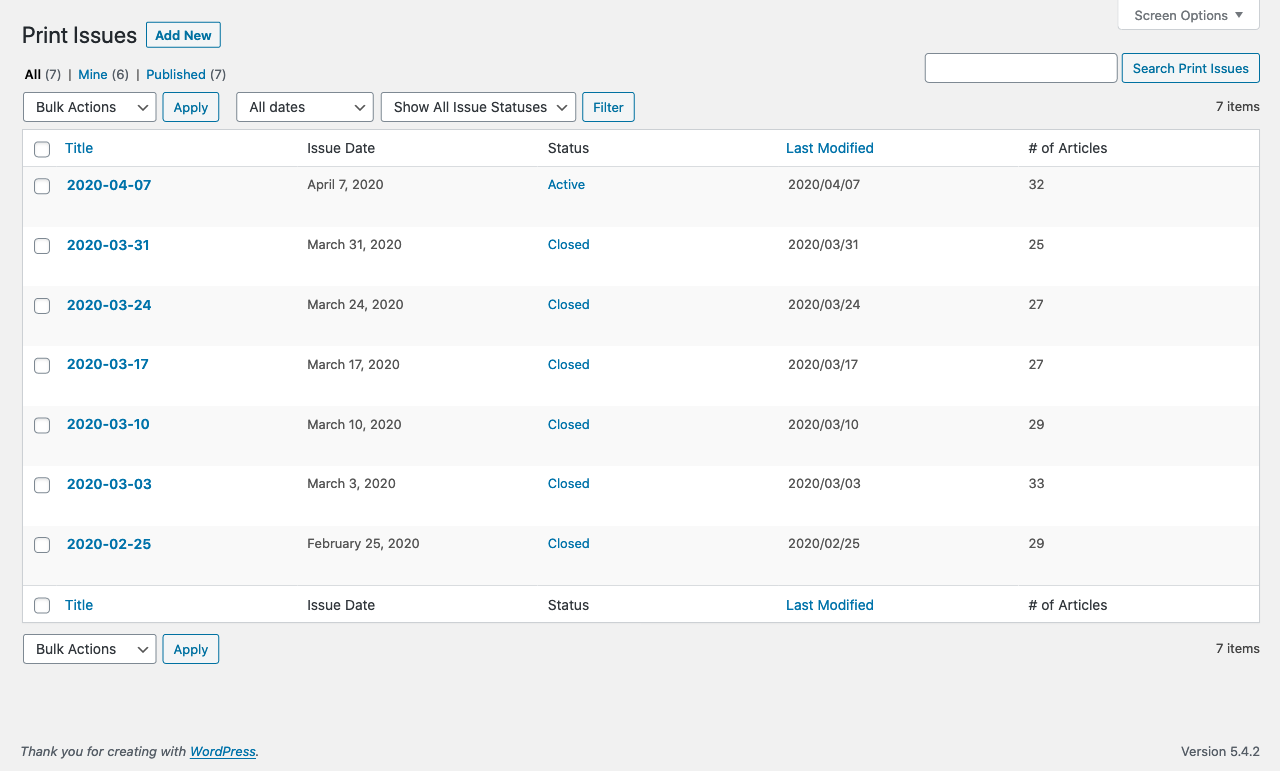 Eight Day Week Print Workflow