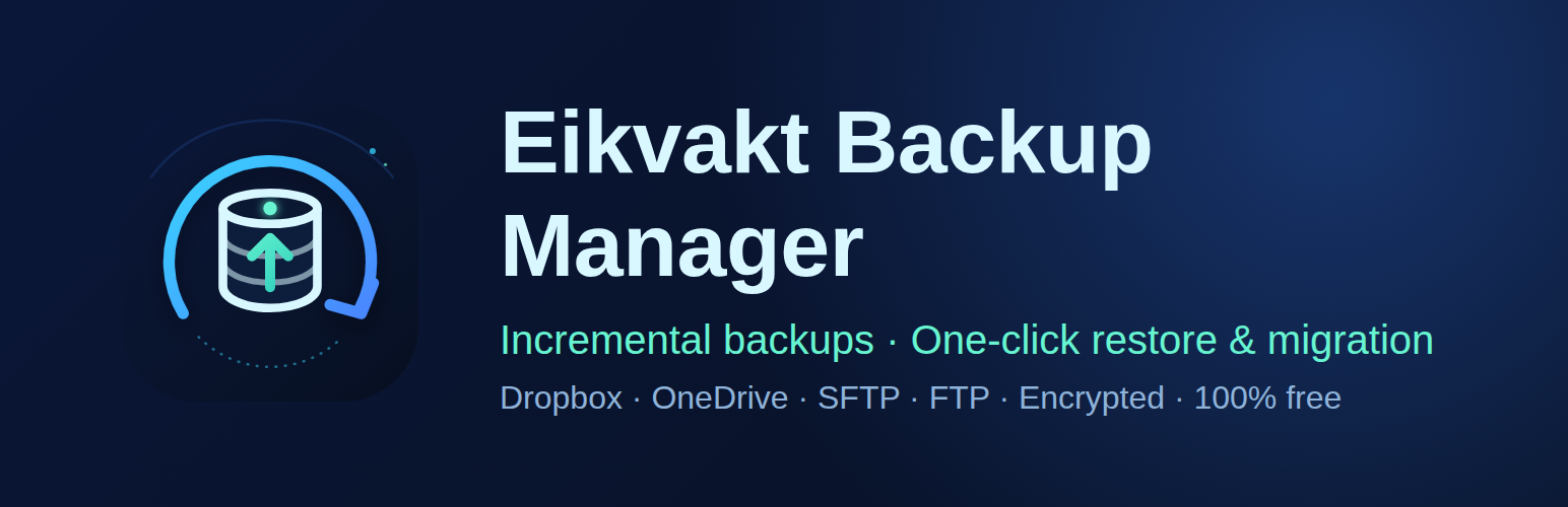 WordPress 外掛 Eikvakt Backup Manager 的封面圖片