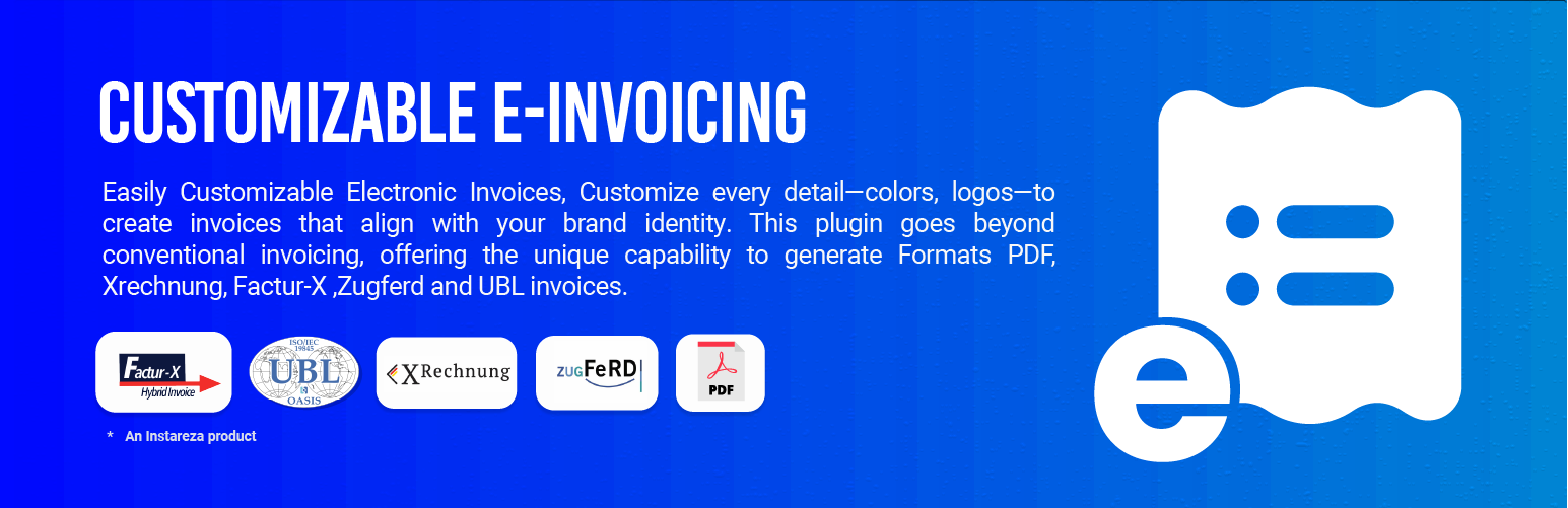 WordPress 外掛 E-Invoicing For WooCommerce 的封面圖片。