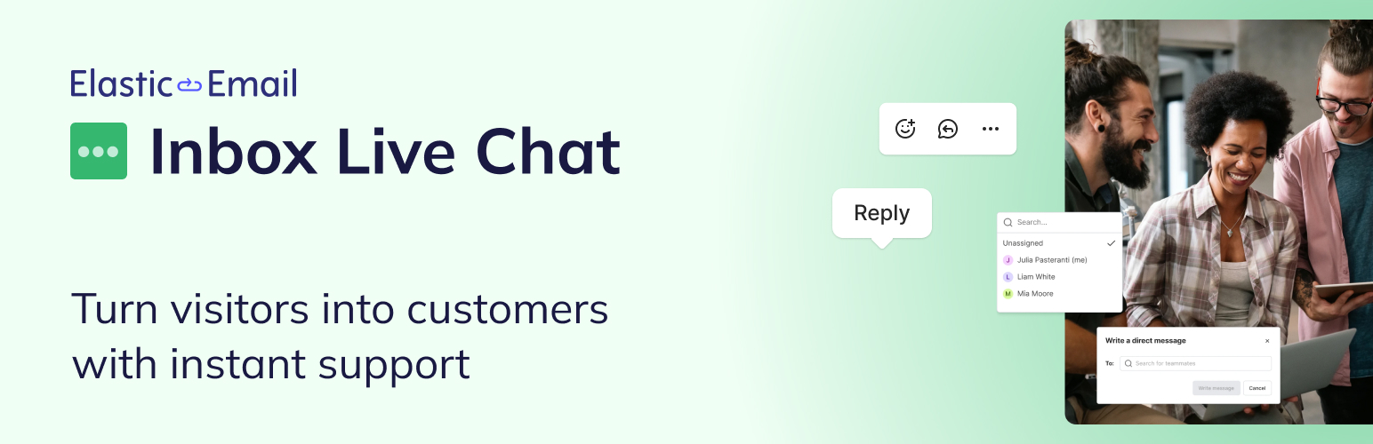 WordPress 外掛 Elastic Email Inbox Live Chat 的封面圖片