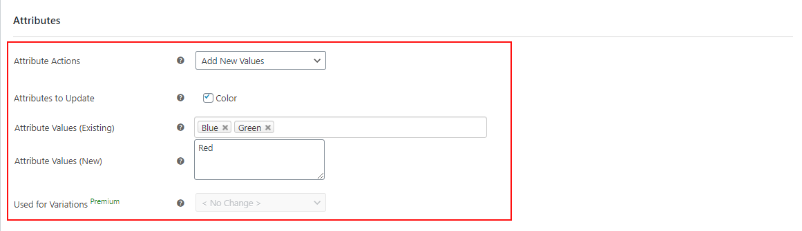 Bulk Edit Product Attributes.