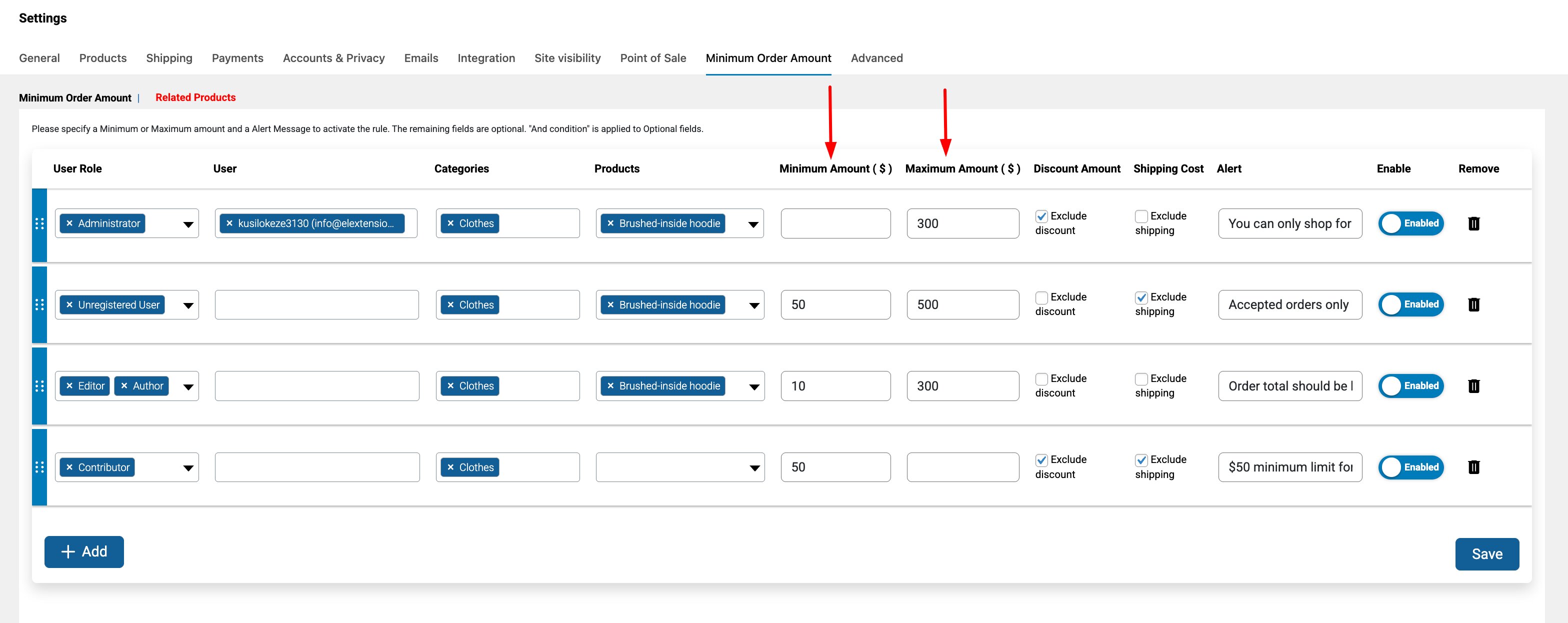 ELEX Minimum Order Amount for WooCommerce