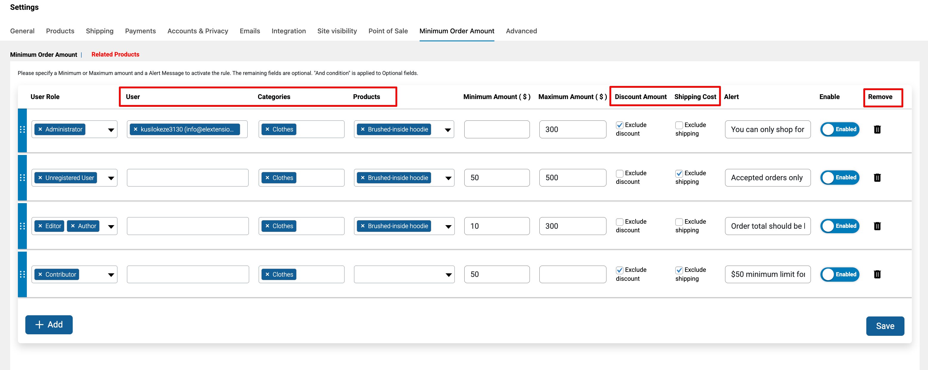 ELEX Minimum Order Amount for WooCommerce