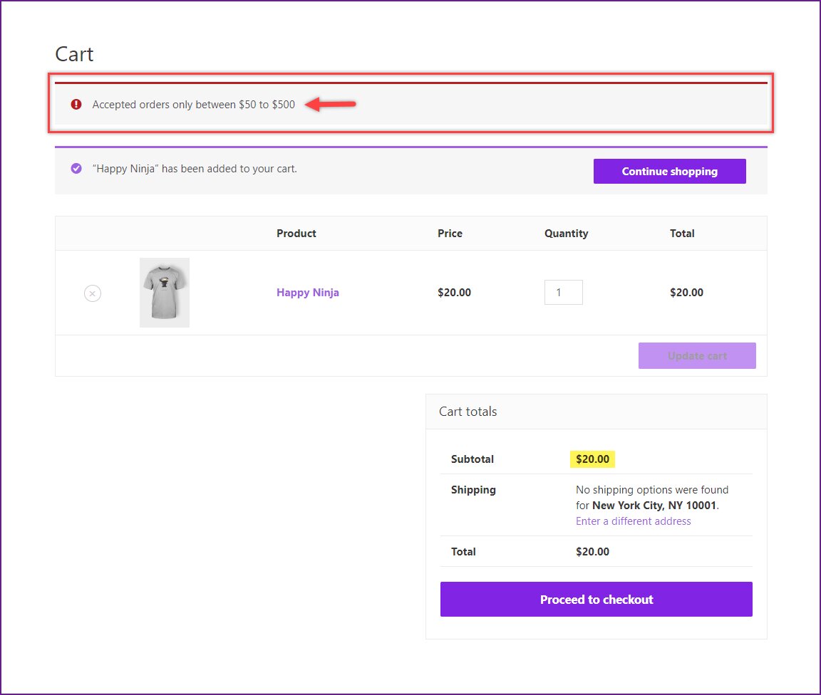ELEX Minimum Order Amount for WooCommerce