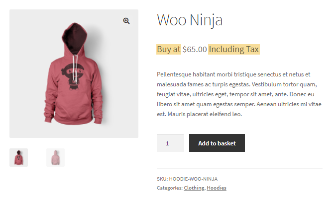 Displaying Prefix and Suffix on Product Page.