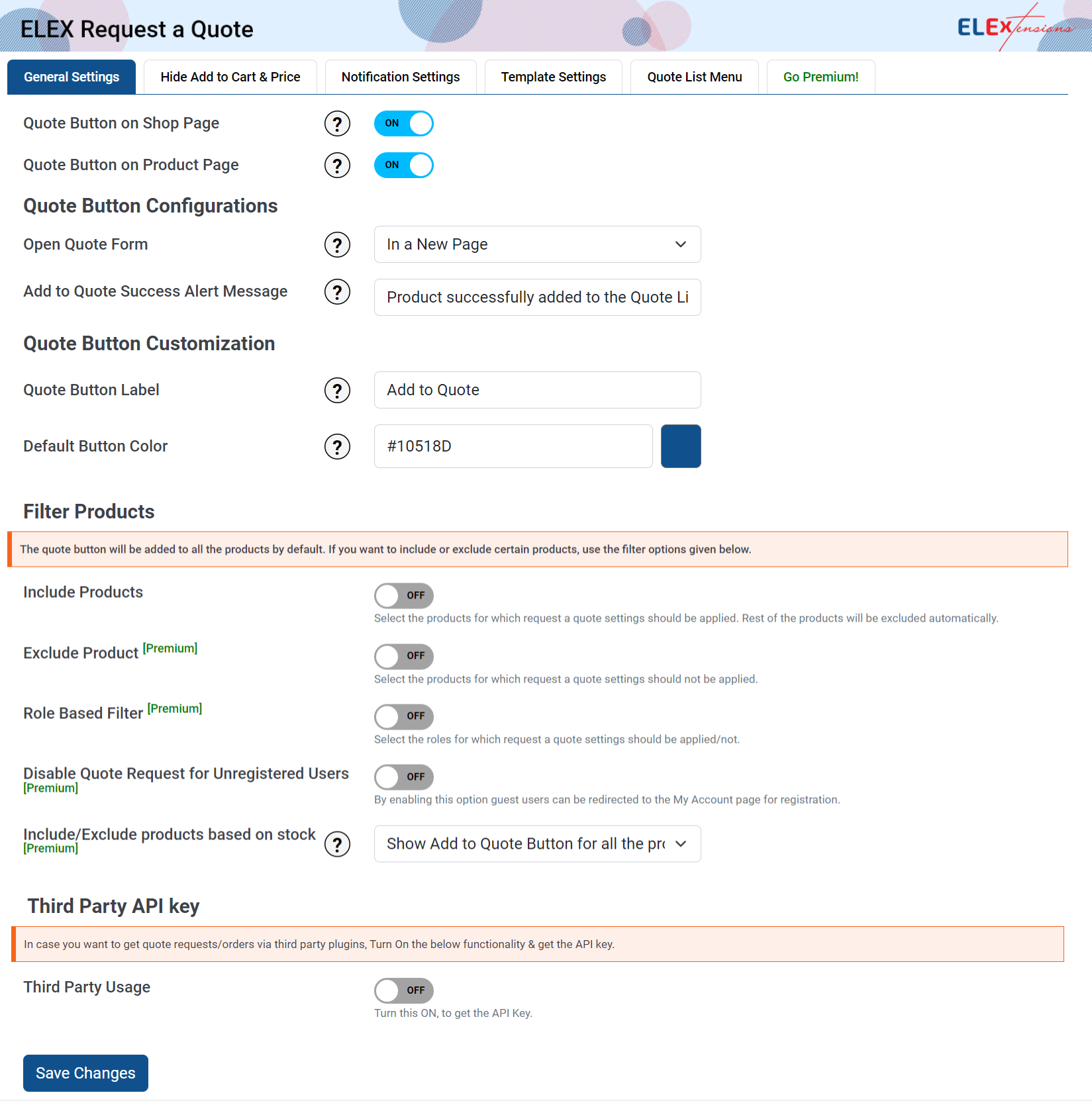 General Settings.