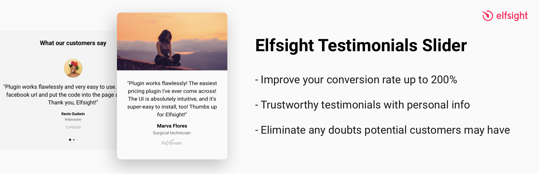 Elfsight Testimonials Slider