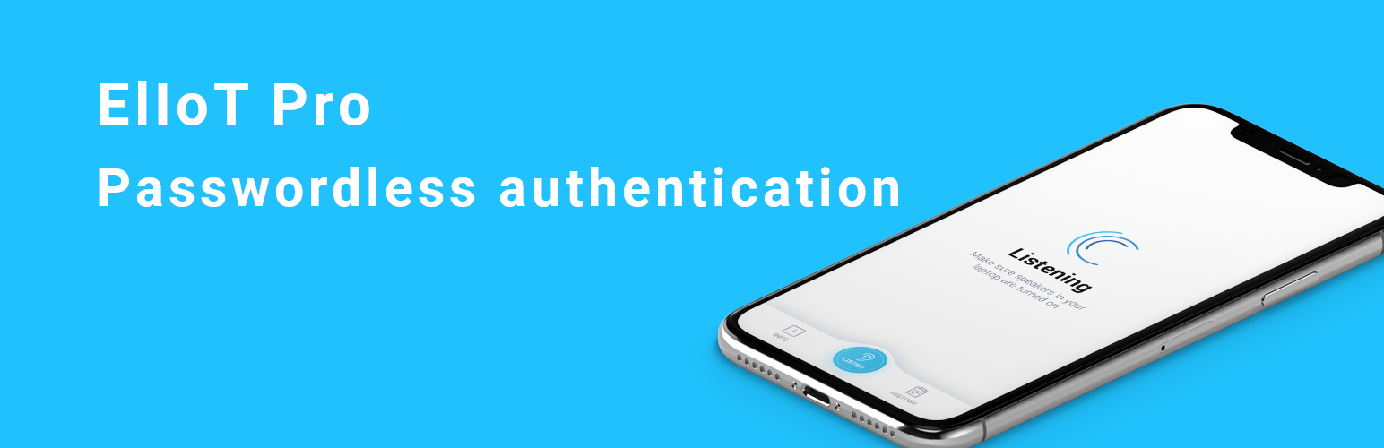 WordPress 外掛 ElIoT Pro Passwordless Login 的封面圖片。