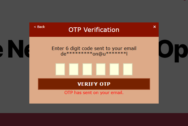 OTP Popup