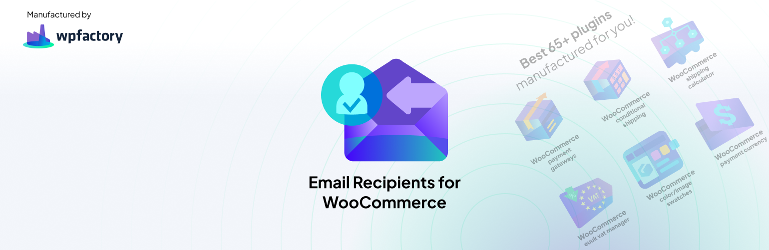 WordPress 外掛 Multiple Email Recipients for WooCommerce 的封面圖片。