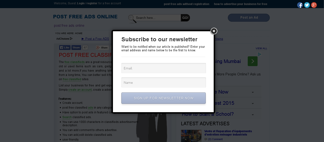 <p>Preview of modal popup.</p>