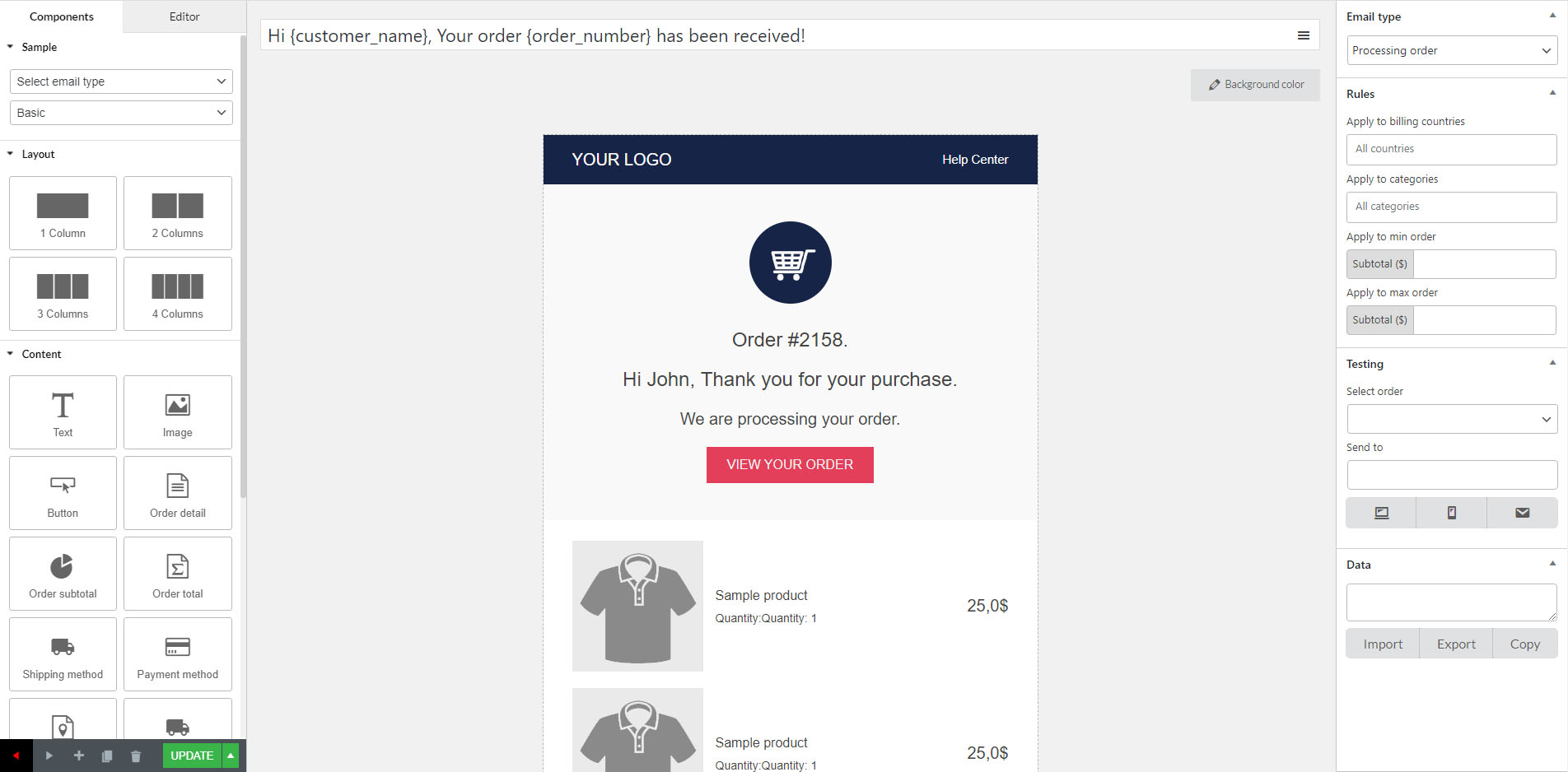 Email Template Customizer for WooCommerce