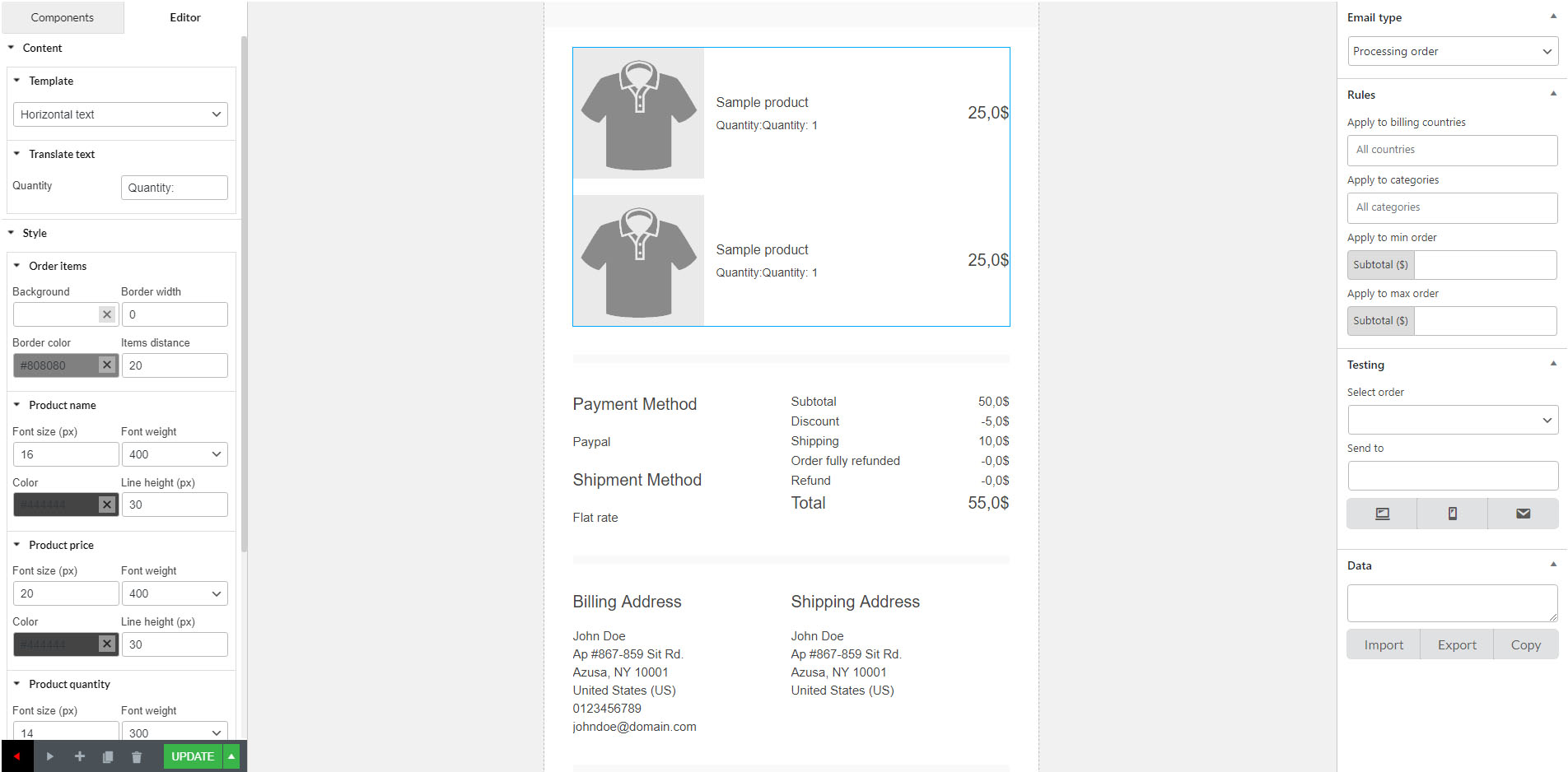 Email Template Customizer for WooCommerce