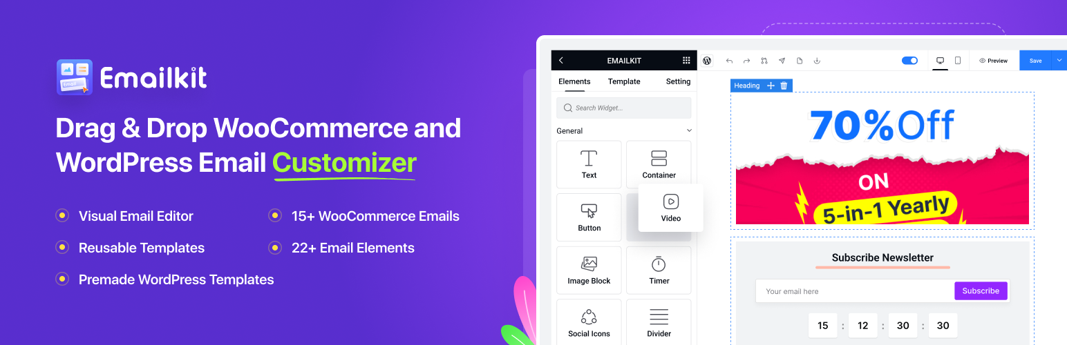 EmailKit &#8211; Email Customizer for WooCommerce &amp; WP