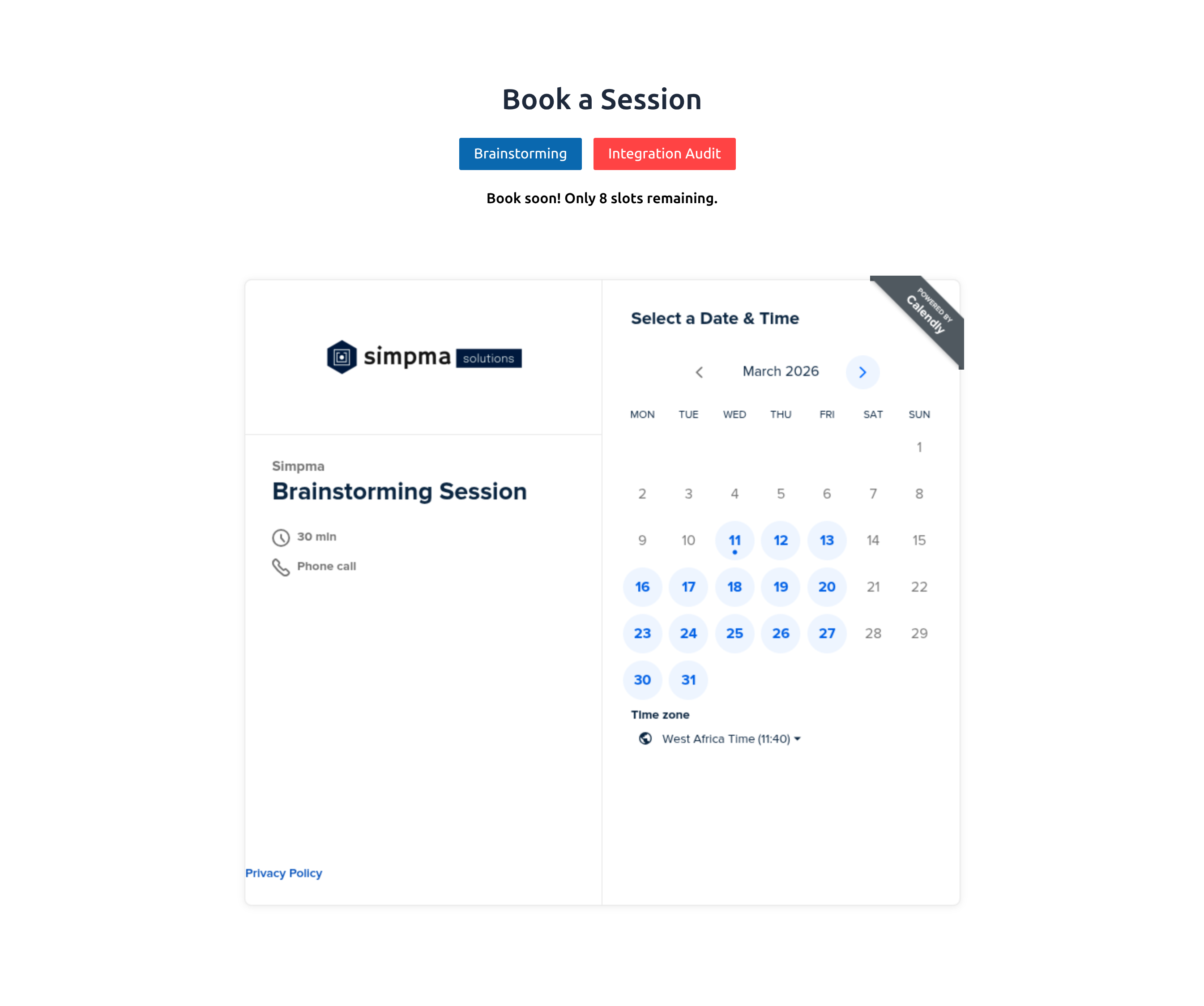EMC – Easily Embed Calendly Scheduling