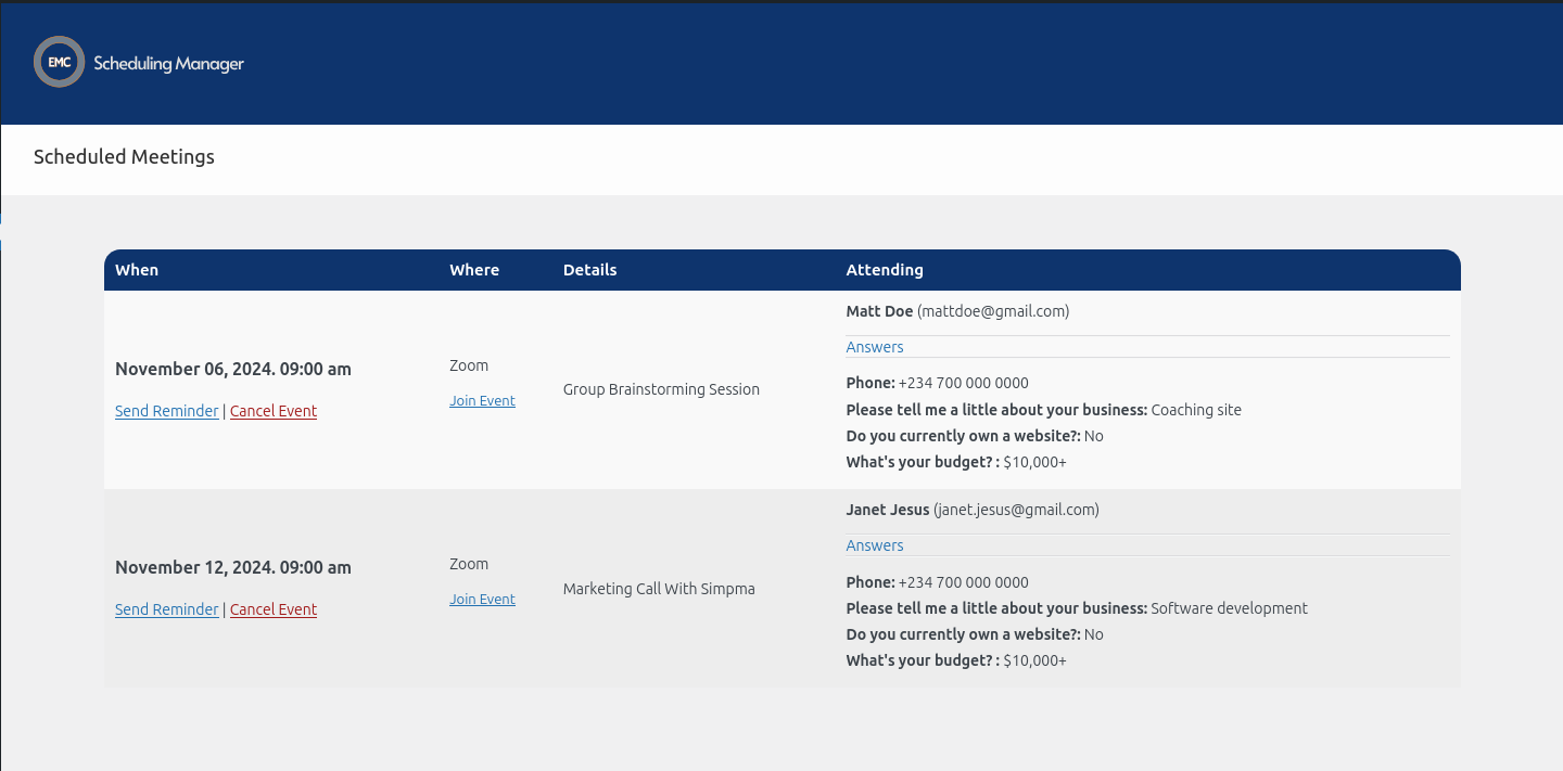 EMC – Easily Embed Calendly Scheduling Features