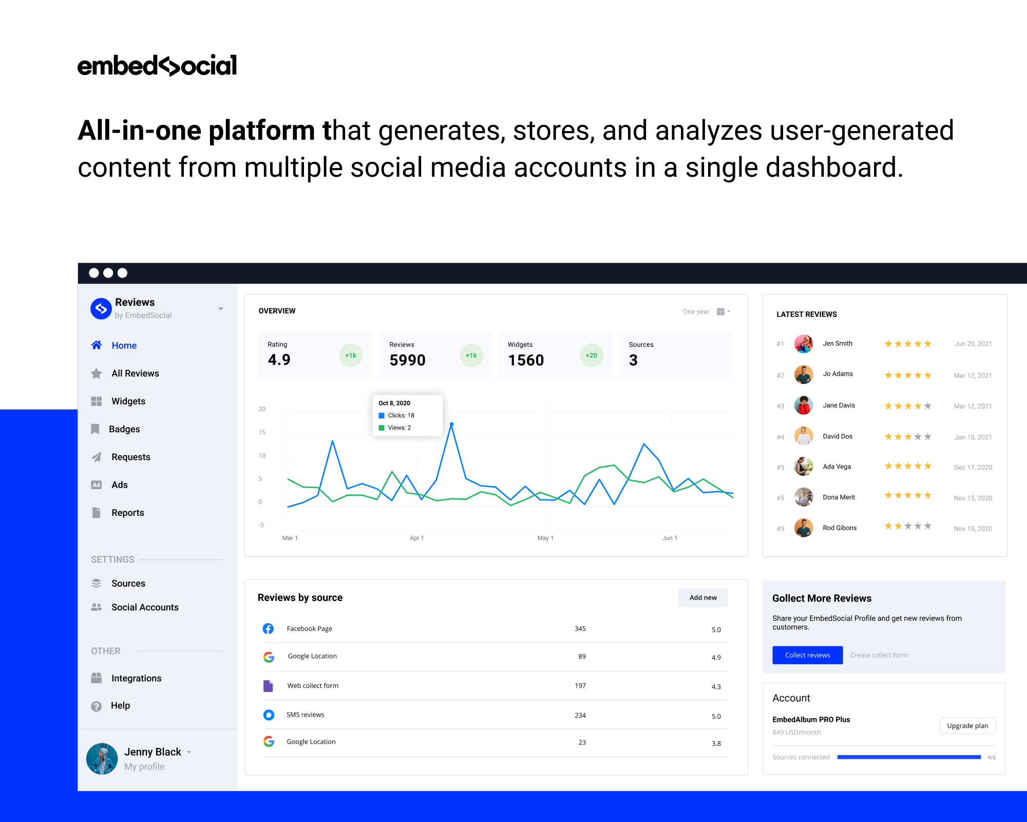 EmbedSocial &#8211; Social Media Feeds, Reviews and Galleries