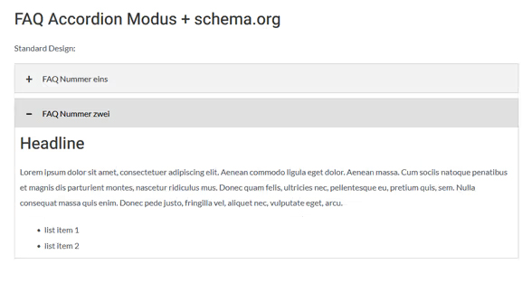 The FAQ/Accordion block in the editor.
