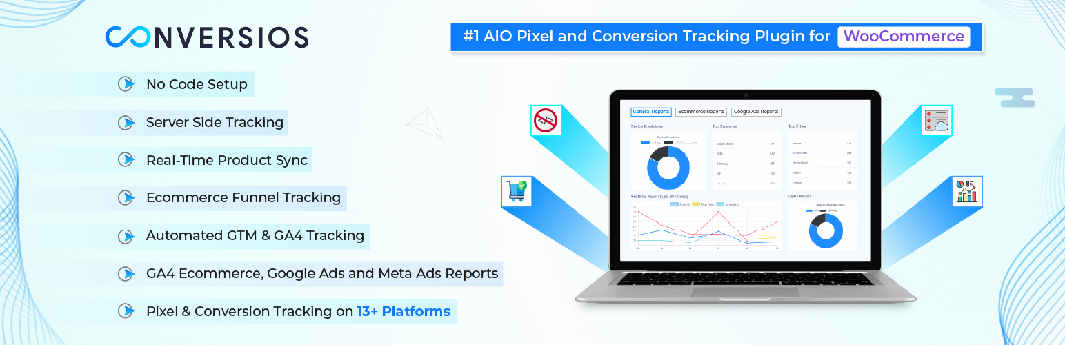 Conversios: Google Analytics (GA4), Google Ads, Conversion and Analytics Tracking for Multi-Channels