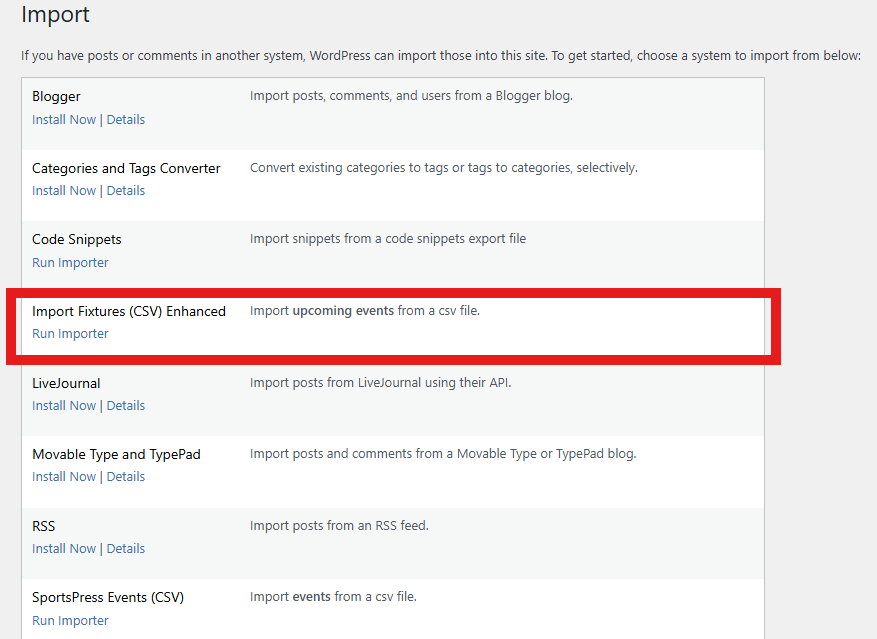 Or you use the Import tool directly from Tools-&gt;Import.