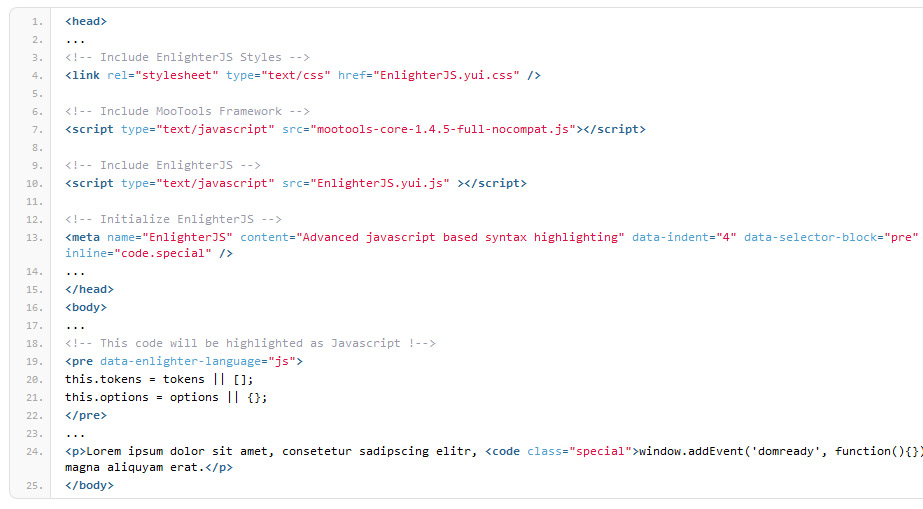 Enlighter &#8211; Customizable Syntax Highlighter