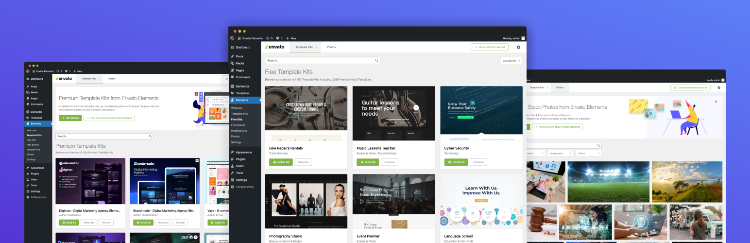 WordPress 外掛 Envato Elements – Photos & Elementor Templates 的封面圖片。