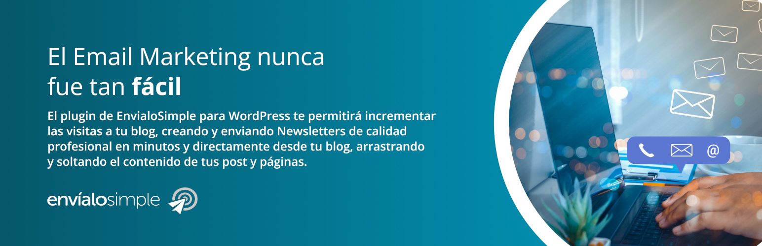 WordPress 外掛 EnvíaloSimple: Email Marketing y Newsletters 的封面圖片。
