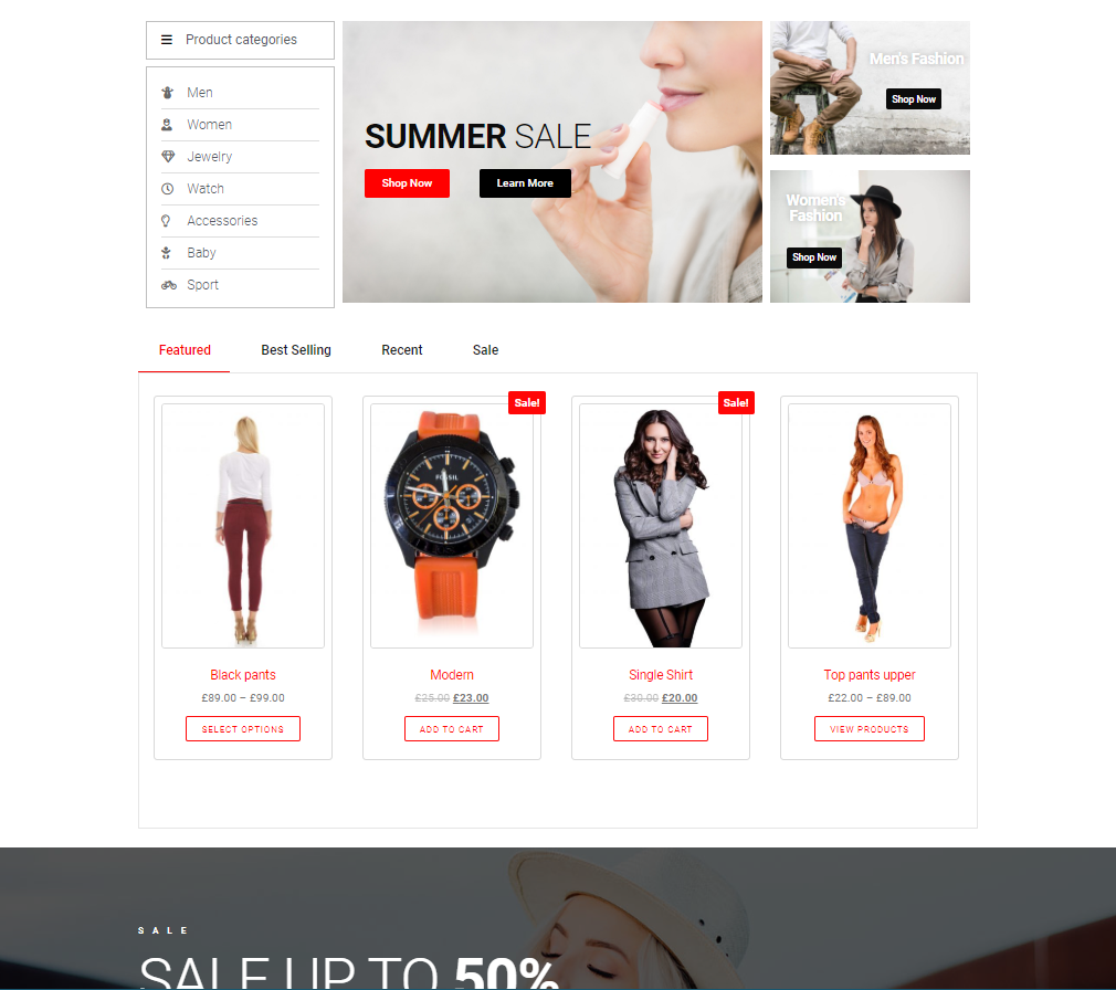 WooCommerce Elementor Homepage Template #2