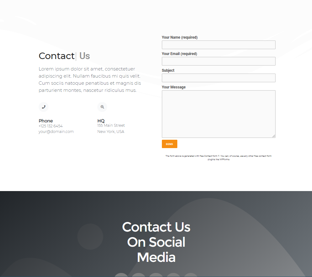 WooCommerce Elementor Contact Template #2