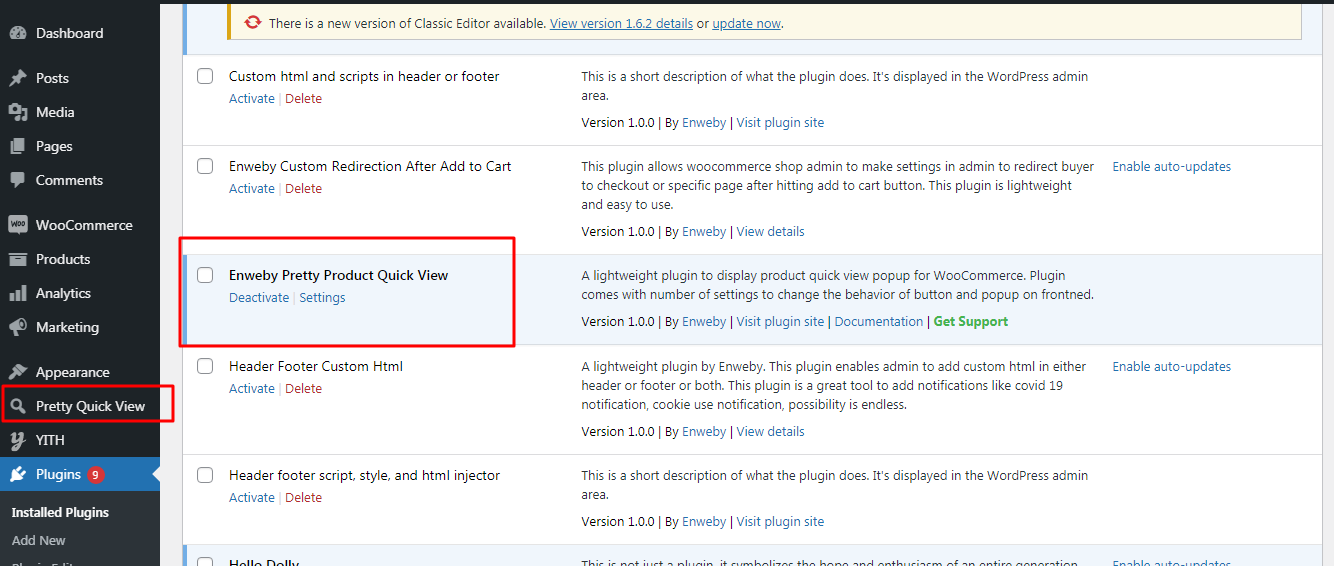 Plugin Settings