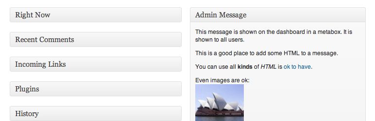 EP Admin Messages