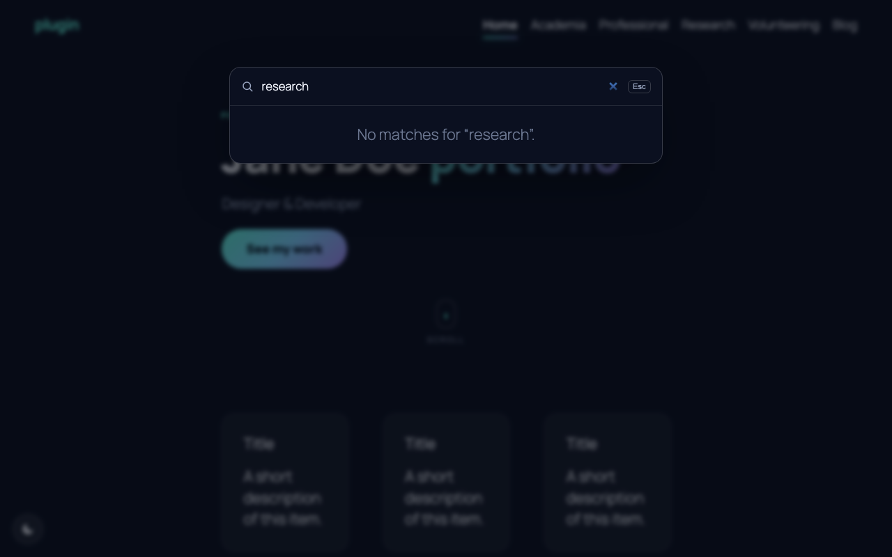 Instant search overlay deep-linking to a section.