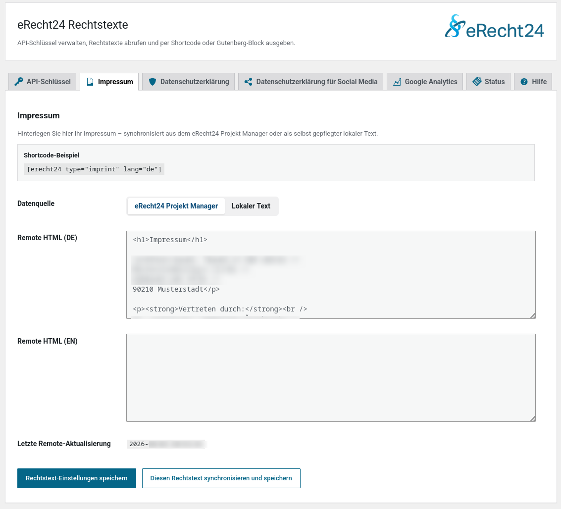 Synchronising a legal text