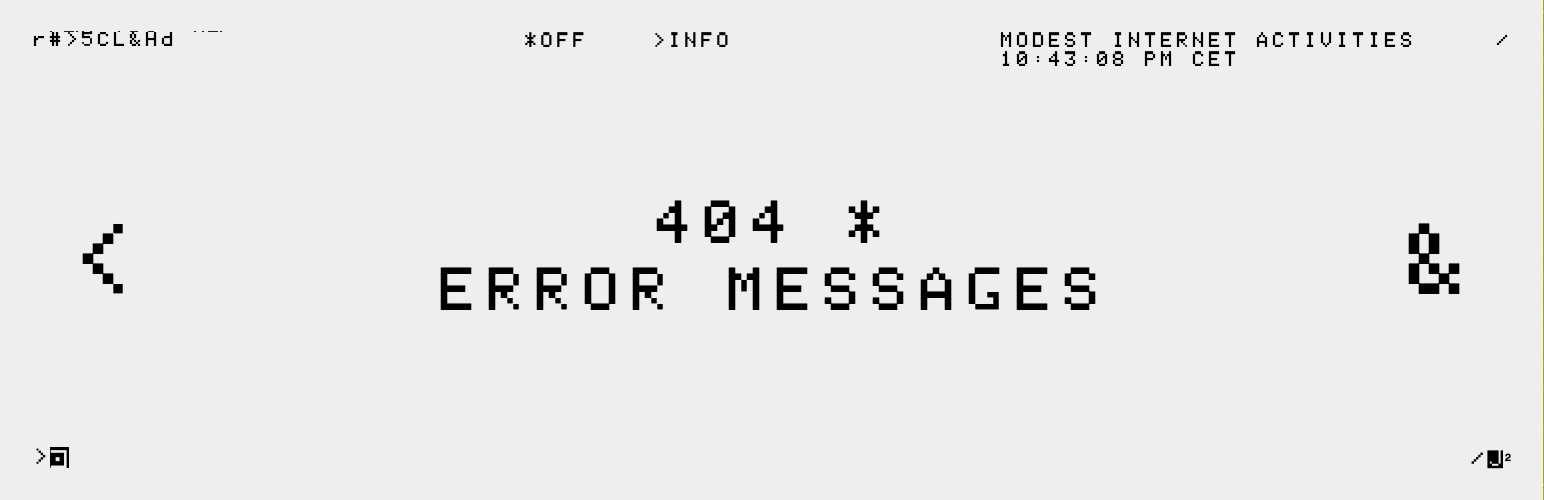 < error messages > 404