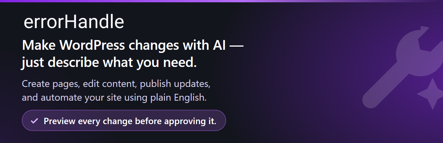 WordPress 外掛 errorHandle – AI Website Assistant 的封面圖片