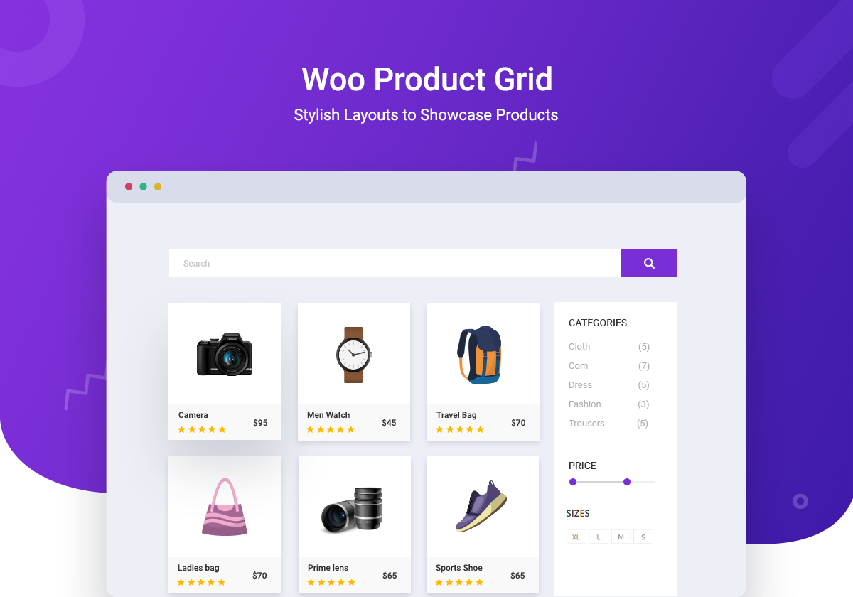 Widget de grade de produtos do Woo