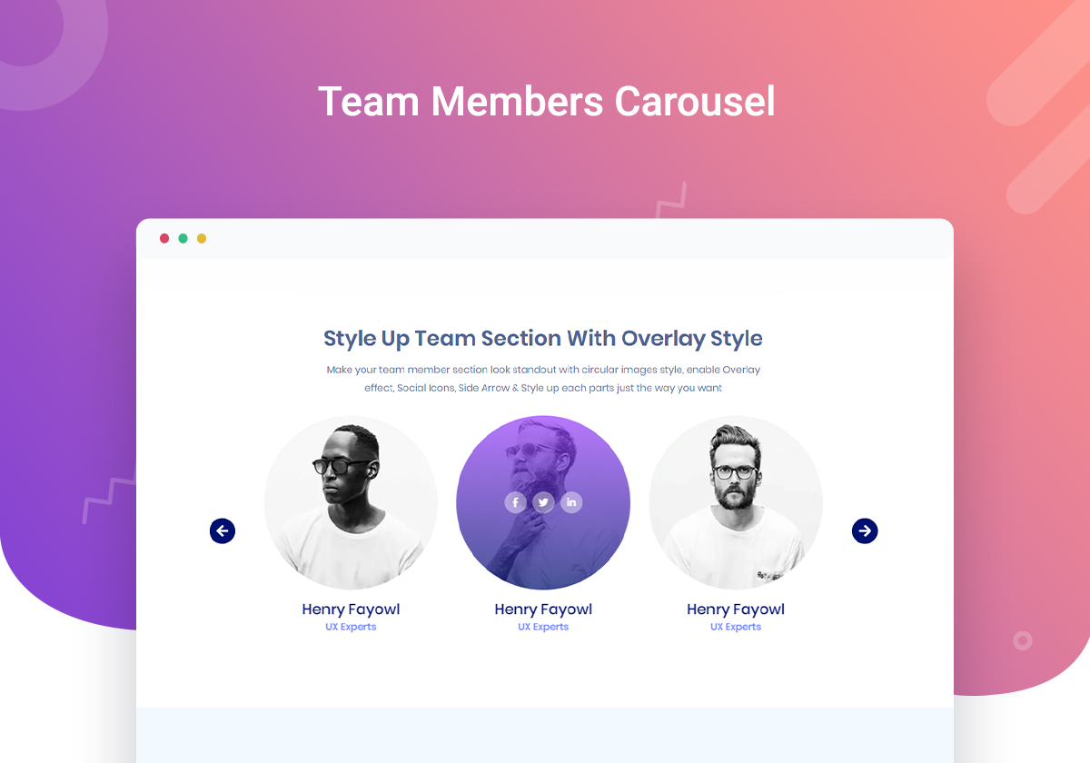 Team Member Carousel Widget