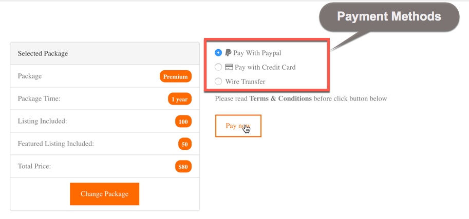 Payment method already supported