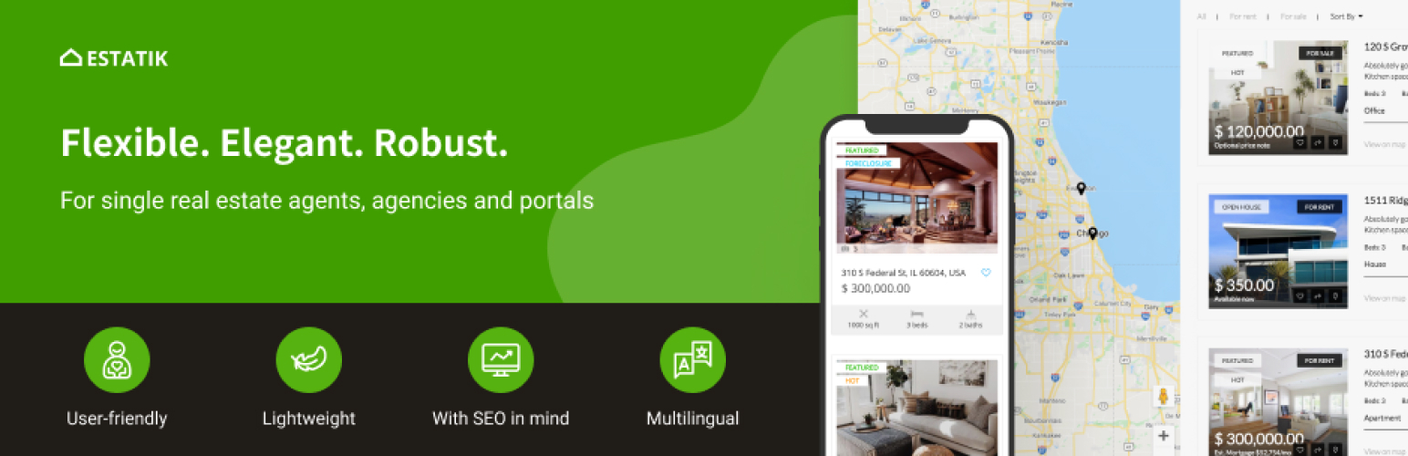 Estatik Build a WordPress real estate website