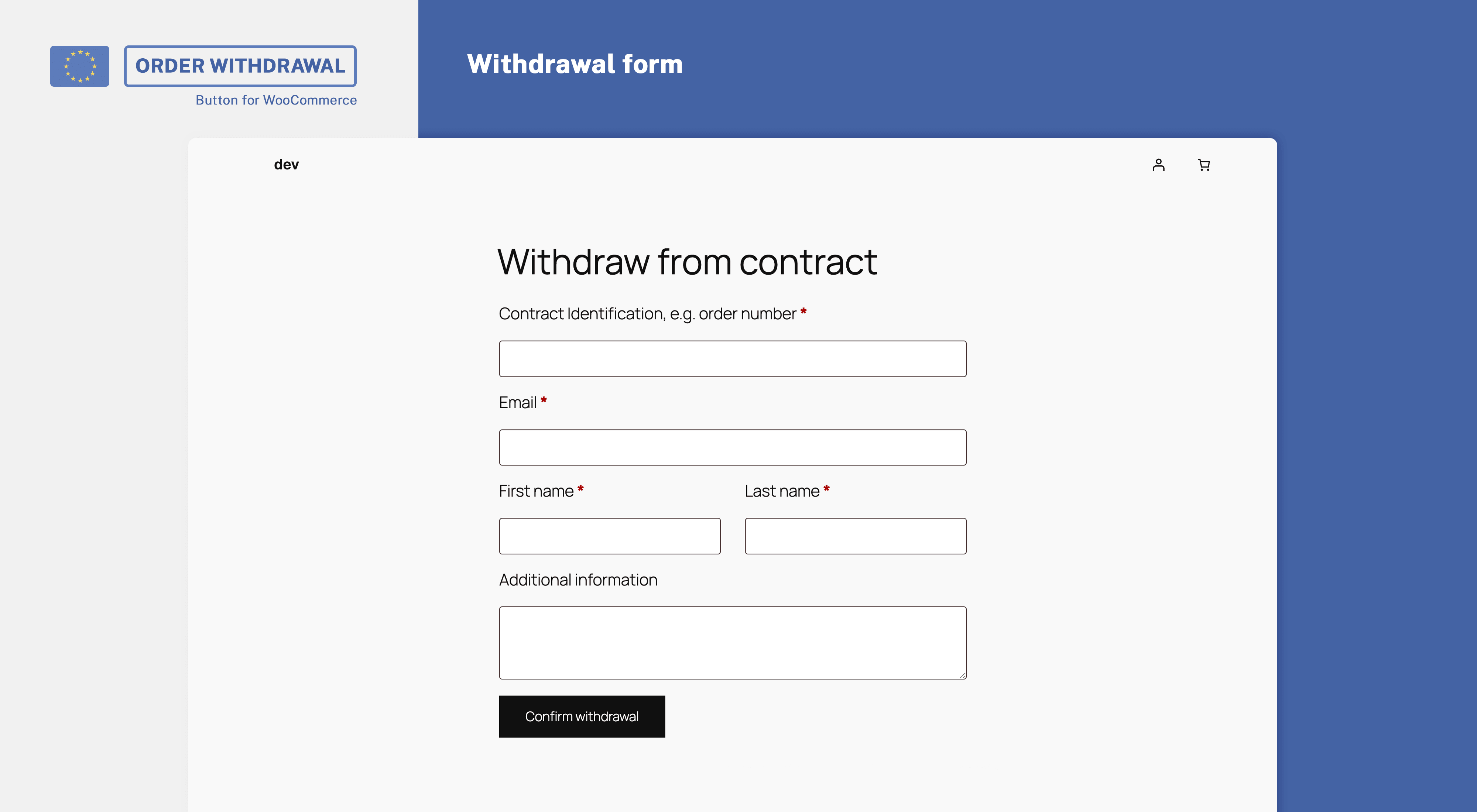 Withdrawal form