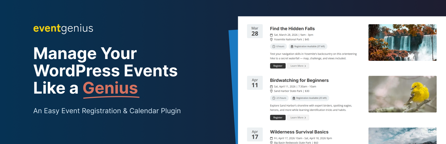 Event Genius – Event Management, Registration, RSVP, and Tickets