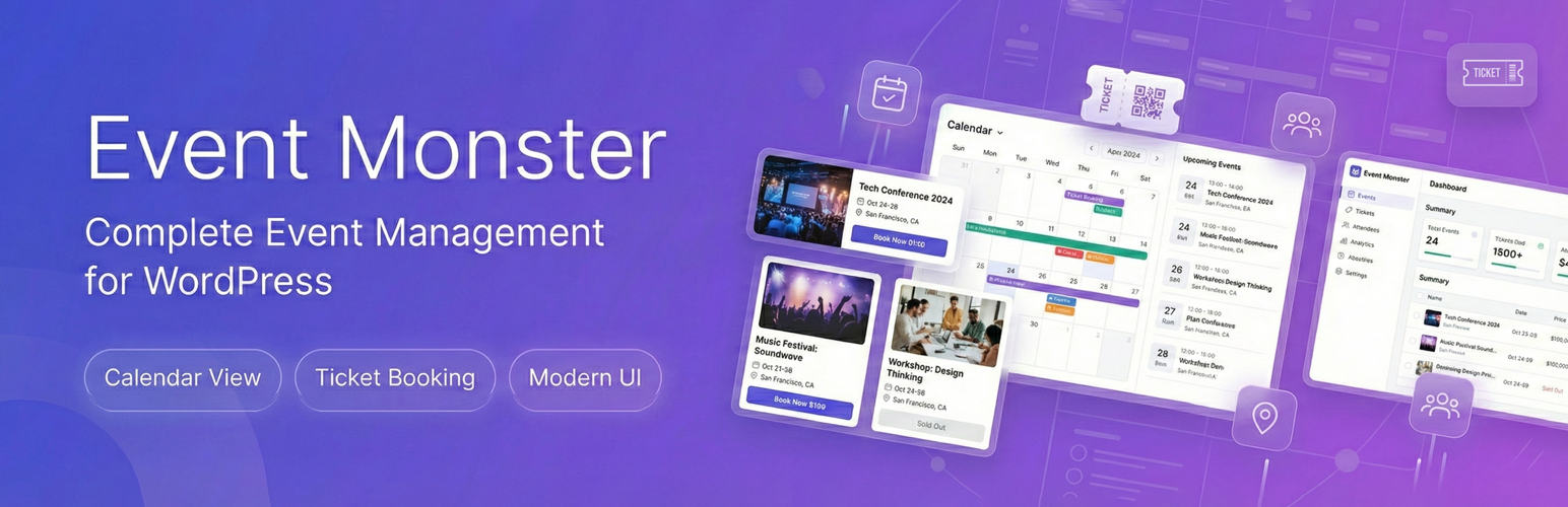 Event Monster – Manager & Ticket Booking
