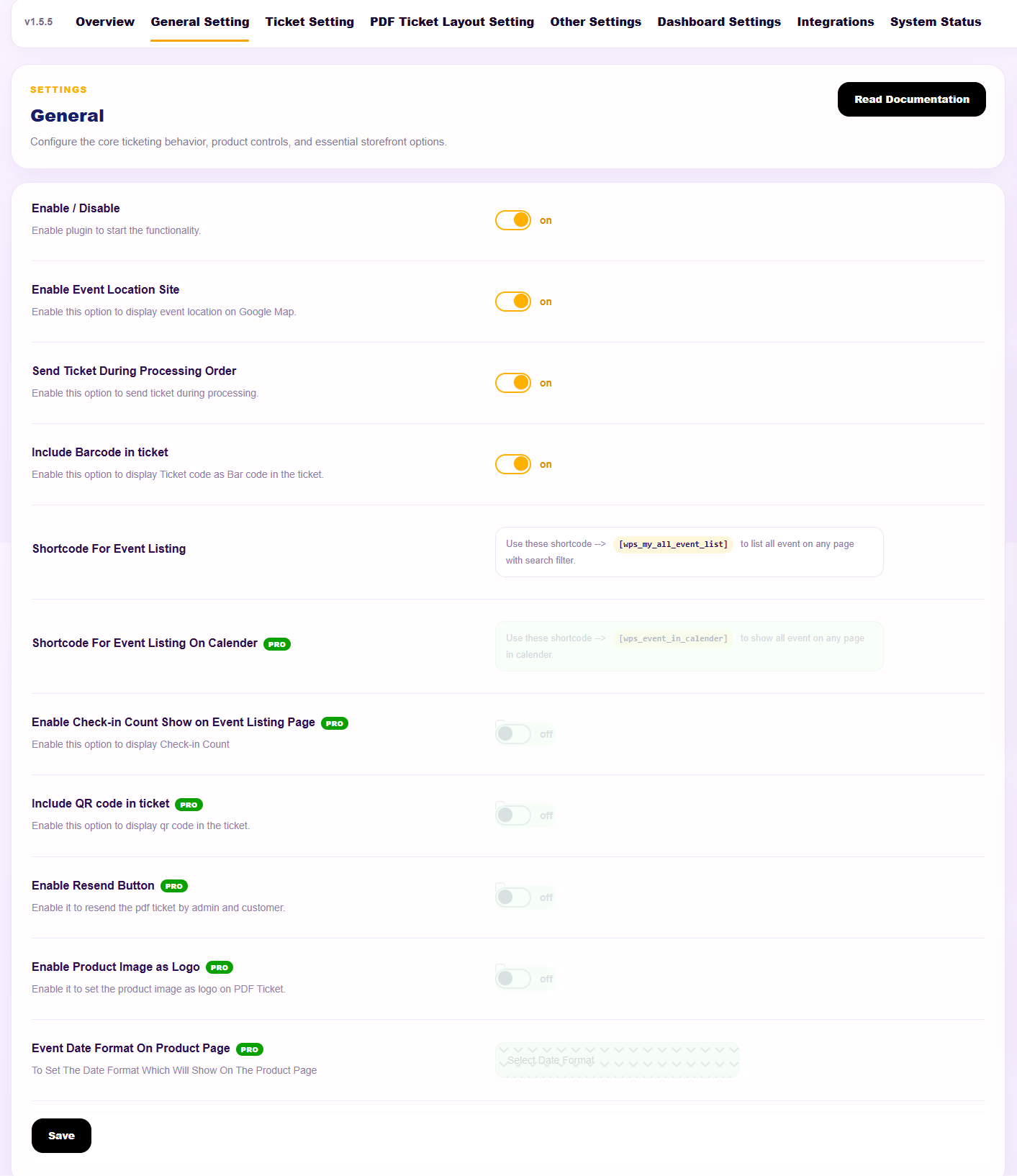 General Settings