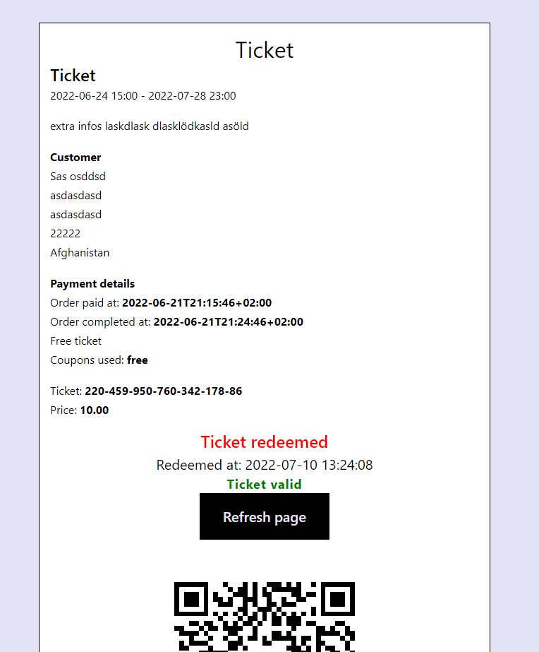 <strong>Ticket Details Desktop</strong> You can define what will be shown on the ticket.