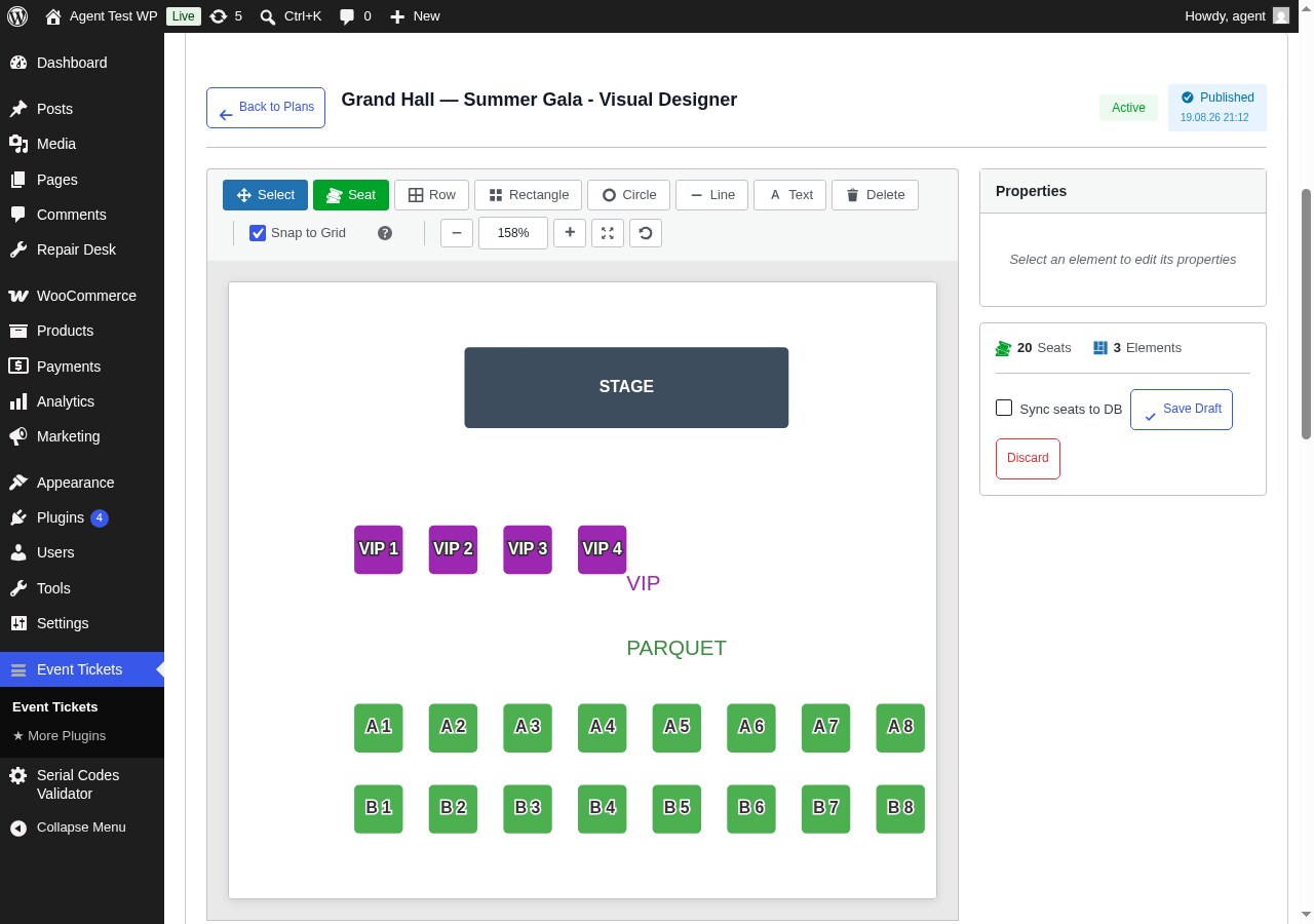 Visual Seating Plan Designer — Drag & drop seats, rows, shapes and labels to design your venue. No design tools needed.