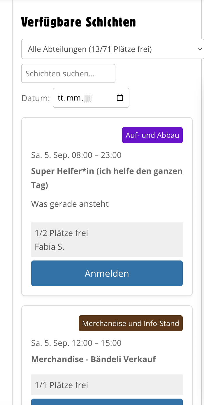 EventAdmin – Volunteer Management