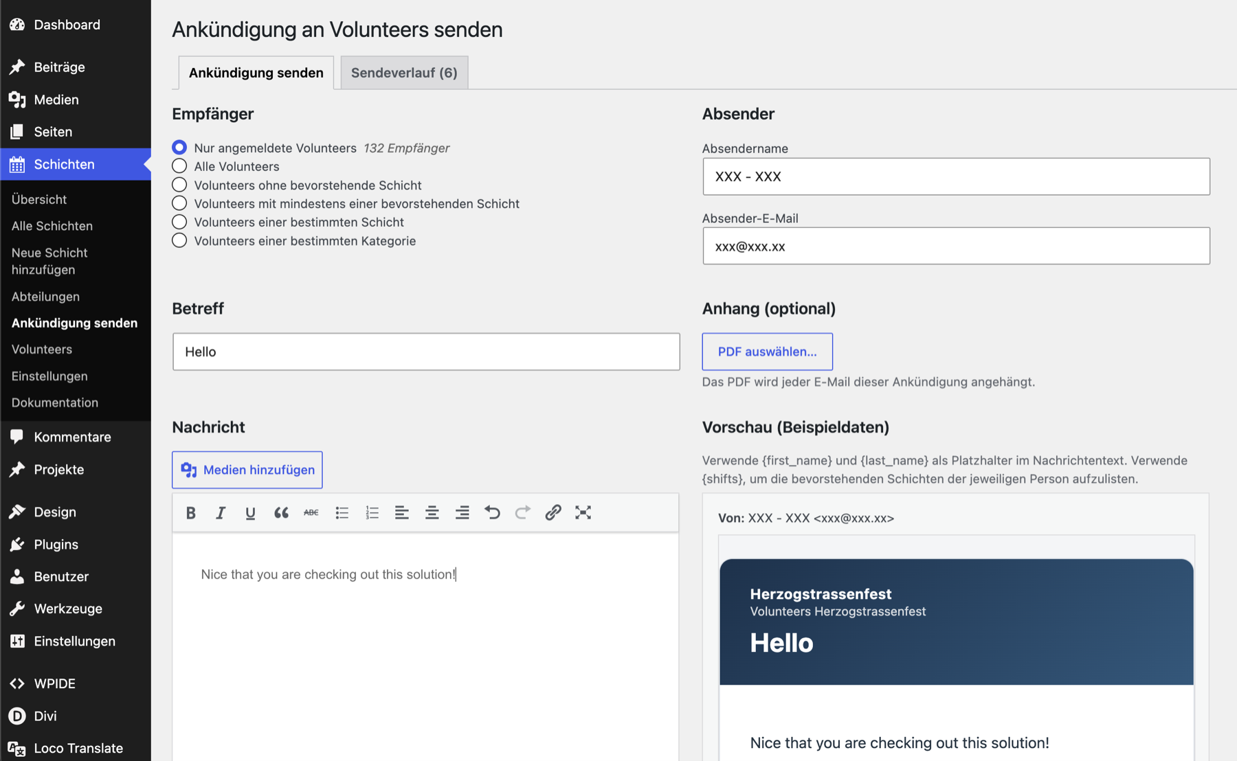 EventAdmin – Volunteer Management