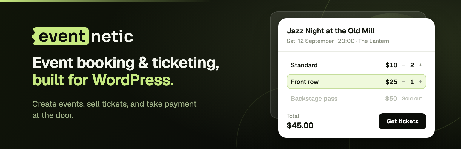 Eventnetic – Event Tickets, Booking and Calendar
