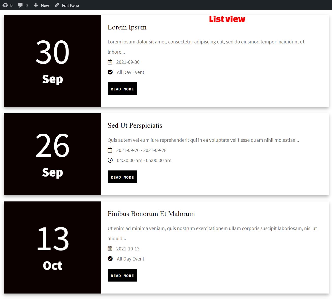 List View