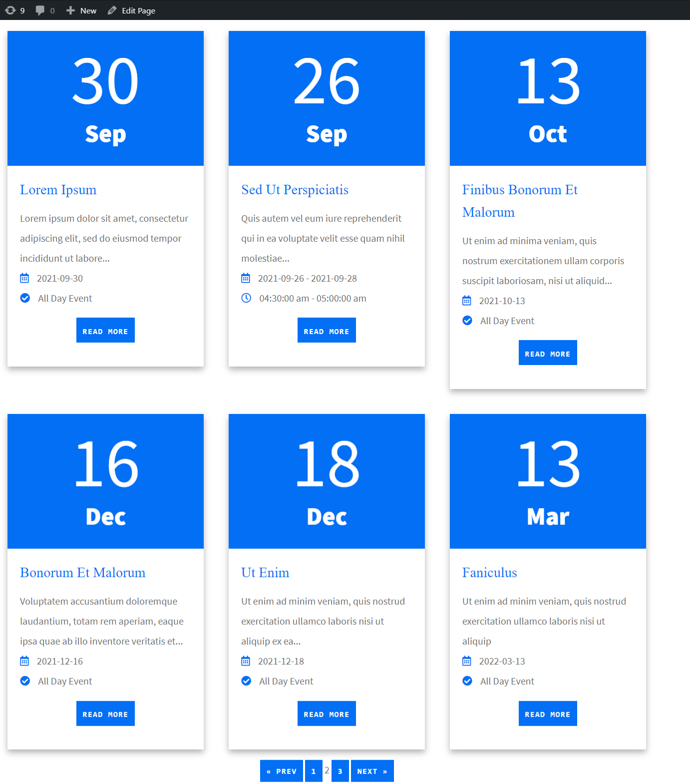 Grid view